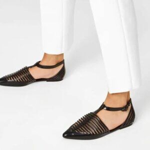 Cool & chic Melissa X Jason Wu rubber jelly black flats - US6 / EU37